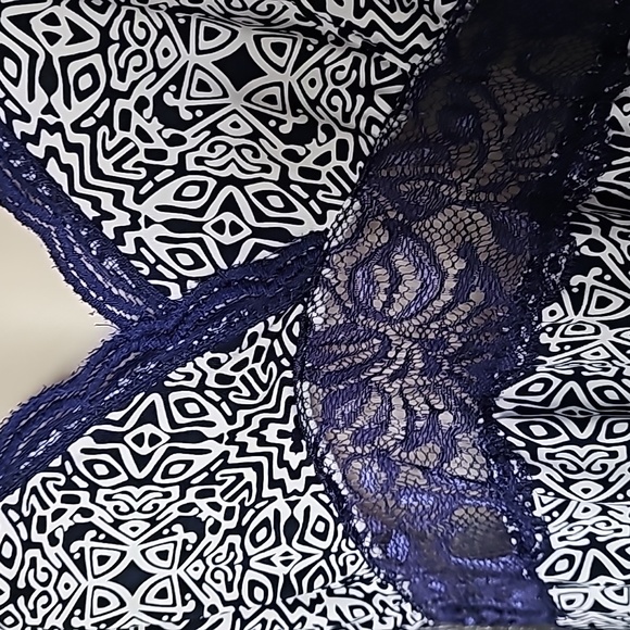 πππππ’π₯ $ππ Marilyn Monroe blue navy and white geometrical chemise New - Picture 6 of 12